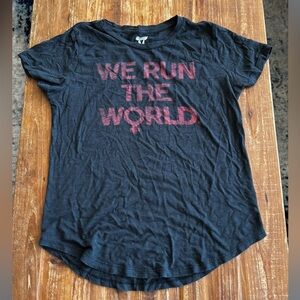 Tailgate We Run the World female tee shirt